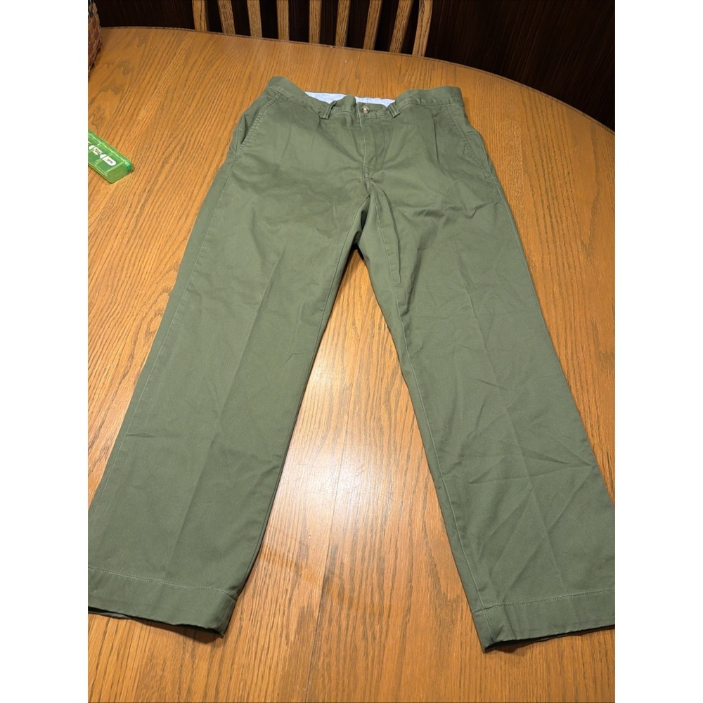 Polo Ralph Lauren The Polo Chino Stretch Straight Pants Mens 30x30 Green Twill